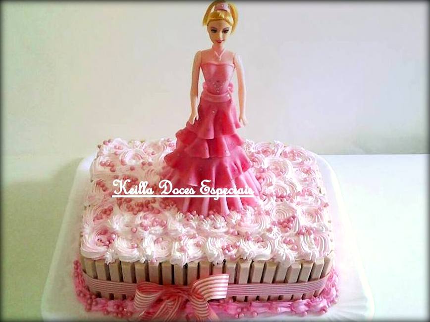 bolo chantilly barbie